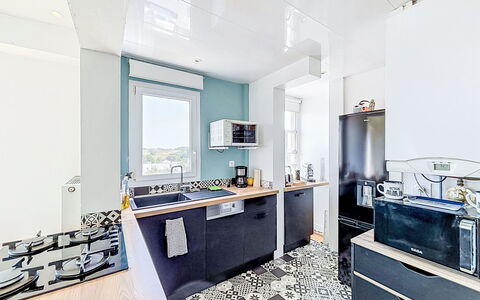 Résidence de la Mer: Keuken, Major Appliance, Toestel Van De Keuken, Countertop, Flooring, Interieur Ontwerp, Verdieping, Fornuis, Meubilair, Plafond