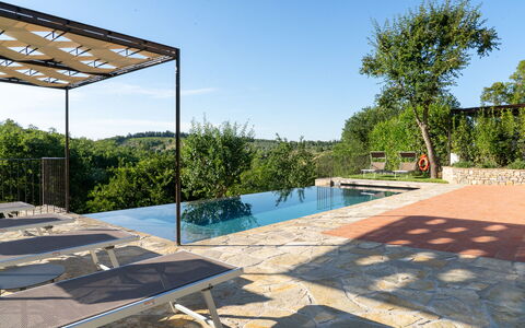 Casa Pernice: Zwembad, Samengesteld Materiaal, Buitenmeubels, Stoel, Schaduw, Ligstoel, Landscaping, Flagstone, Eco Hotel, Backyard