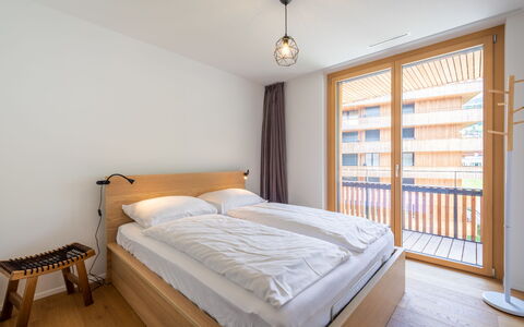 Vallada 14-01: Hout, Interieur Ontwerp, Flooring, Verdieping, Bed, Houten Vloer, Plafond, Slaapkamer, Appartement, Hardwood