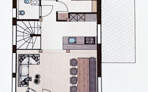 02 Nth030 Sup Chalet mit Sauna und Hot Tub 2 Etage: Appartement, Houten Vloer, Woonkamer