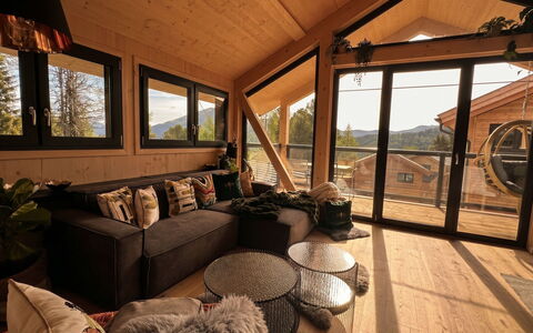 02 Nth056 18G Sup Chalet mit Sauna und Hot Tub 2 e: Hout, Interieur Ontwerp, Plafond, Meubilair, Woonkamer, Huis, Kamer, Hardwood, Bankstel, Houten Vloer