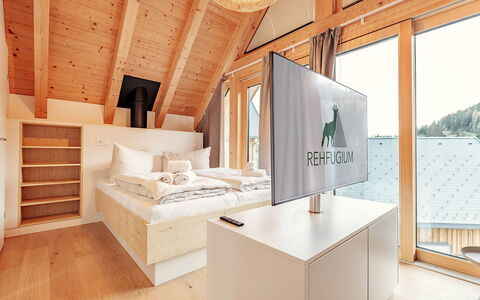 Niederwölz 603: Interieur Ontwerp, Huis, Slaapkamer, Plafond, Zolder, Beits, Bed, Hardwood, Hotel, Bedding