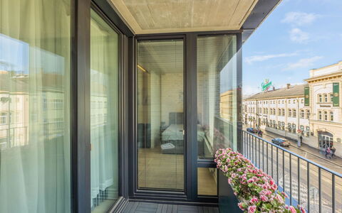 Smichov Kosire Jinonice 1: Appartement, Samengesteld Materiaal, Stedelijk Ontwerp, Glas, Condominium, Balkon, Ontwerp, Daylighting, Aluminium