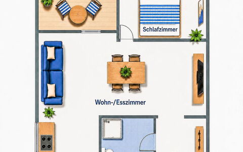 Accommodatie:&nbsp;Küstenblick 201.3