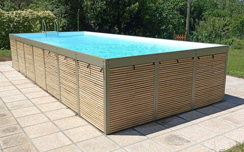 Podere Dolce Sonno e Sonnellino: Zwembad, Verdieping, Samengesteld Materiaal, Schaduw, Beits, Hardwood, Ontwerp, Plank, Multiplex, Backyard