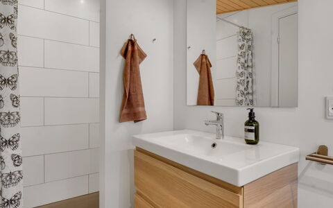Elenora - 200M from the Sea: Flooring, Interieur Ontwerp, Verdieping, Loodgieterswerkinrichting, Wastafel In De Badkamer, Badkamer, Badkamerkast, Wastafel, Cabinetry, Kraan
