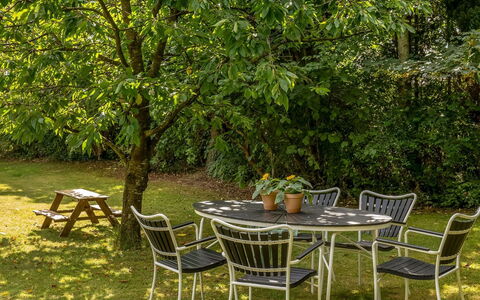 Elenora - 200M from the Sea: Meubilair, Buitenmeubels, Tuin, Buitentafel, Schaduw, Stoel, Gazon, Park, Werf, Backyard