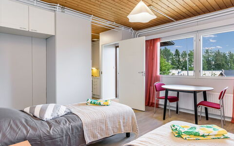 Heinävesi Homes D4: Interieur Ontwerp, Meubilair, Muur, Plafond, Hout, Flooring, Verdieping, Slaapkamer, Kamer, Bed