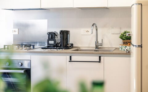 Suite Sinfonia Blu: Toestel Van De Keuken, Keuken, Countertop, Major Appliance, Interieur Ontwerp, Huishoudapparatuur, Cabinetry, Meubilair, Fornuis, Gootsteen