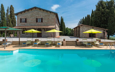 Podere Calcheto 14: Landgoed, Villa, Hacienda, Lariks, Hotel, Boerderij, Zwembad