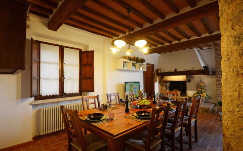 La Capanna di Franca 6+2: Meubilair, Interieur Ontwerp, Eetkamer, Hout, Tafel, Plafond, Keuken En Eettafel, Flooring, Stoel, Kamer