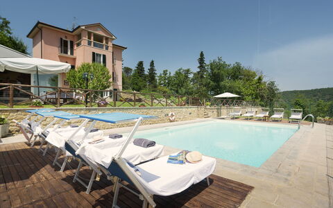 Villa Vittoria D'Anghiari 7+3: Landgoed, Toevlucht, Zwembad, Buitenmeubels, Villa, Hacienda, Hotel, Herenhuis, Eco Hotel, Werf