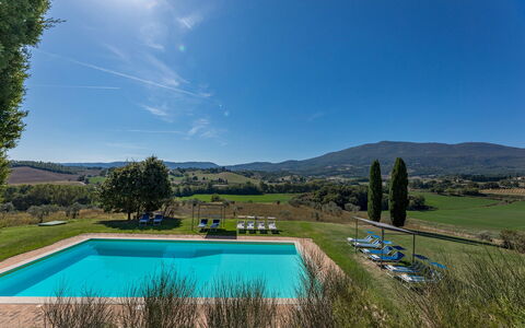 Il Poderuccio 17: Blauw, Zwembad, Landgoed, Boerderij, Gazon, Landscaping, Hacienda, Villa, Werf, Eco Hotel