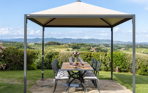 La Fonte di Santa Regina 8: Prieel, Buitenmeubels, Meubilair, Paviljoen, Schaduw, Outdoor Structuur, Canopy, Tuin, Buitentafel, Pergola