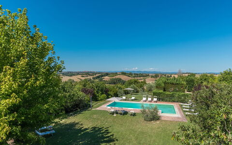 Finestra su Siena 16: Blauw, Boom, Natuurlijke Omgeving, Landschap, Plain, Grasland, Land Lot, Landelijk Gebied, Weide, Gazon