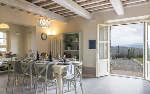 Rosa dei Venti 8: Meubilair, Interieur Ontwerp, Stoel, Tafel, Flooring, Hout, Plafond, Keuken En Eettafel, Eetkamer, Verdieping