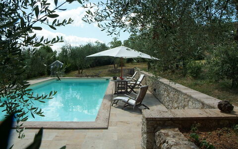 Villa Angelini 14+7: Zwembad, Landgoed, Waterpartij, Flagstone, Hacienda, Toevlucht, Tuin, Buitenmeubels, Landscaping, Backyard