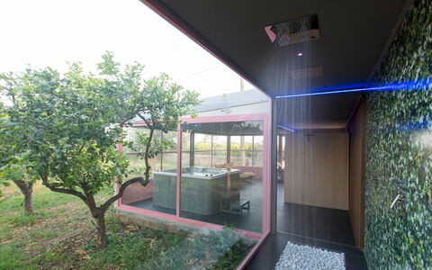 Il Giardino dei Limoni 8: Architectuur, Tuin, Schaduw, Landscaping, Natuurlijk Materiaal, Backyard, Ontwerp, Werf, Daylighting, Eco Hotel