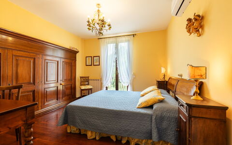Villa Costanza 6: Meubilair, Interieur Ontwerp, Slaapkamer, Bed, Hout, Flooring, Kamer, Plafond, Verdieping, Laken