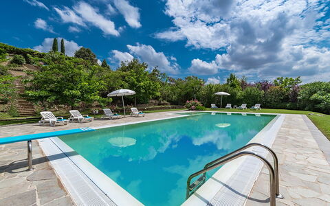 Villa Ambrah 12+1: Blauw, Zwembad, Toevlucht, Tuin, Landscaping, Eco Hotel, Thermae, Buitenmeubels, Waterpartij, Evergreen