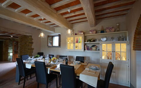 Torre la Ripa 8: Meubilair, Interieur Ontwerp, Stoel, Flooring, Muur, Tafel, Hout, Plafond, Kamer, Eetkamer