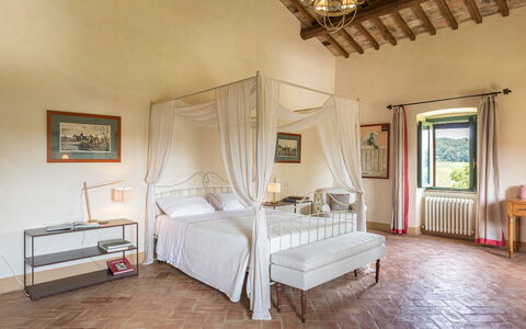 Casale Piattini 10: Meubilair, Muur, Interieur Ontwerp, Flooring, Huis, Bed, Linens, Verdieping, Slaapkamer, Kamer