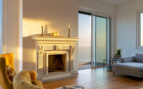 Villa Scirocco 10+2: Meubilair, Interieur Ontwerp, Flooring, Verdieping, Hout, Verlichting, Huis, Woonkamer, Houten Vloer, Kamer