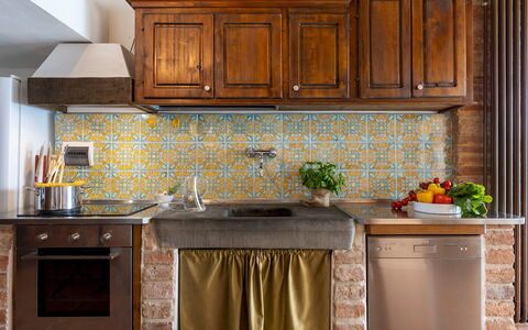 Il Romitoio 12: Keuken, Interieur Ontwerp, Countertop, Flooring, Verdieping, Cabinetry, Toestel Van De Keuken, Tegel, Kamer, Kraan