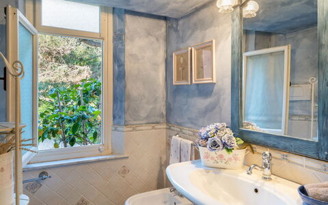 Villa Corallina 12: Muur, Loodgieterswerkinrichting, Interieur Ontwerp, Badkamer, Kraan, Wastafel In De Badkamer, Loodgieter, Wastafel, Huis, Spiegel