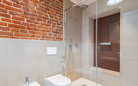 Villa Boemia 10: Muur, Loodgieterswerkinrichting, Flooring, Steen, Badkamer, Verdieping, Bruin, Interieur Ontwerp, Loodgieter, Kraan