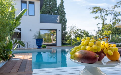 Onda 8: Zwembad, Huis, Toevlucht, Eco Hotel, Tuin, Landgoed, Landscaping, Waterpartij, Villa, Schaduw