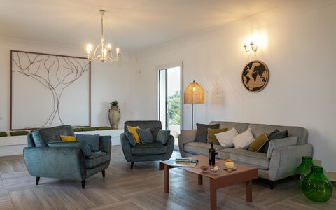 Dimora degli Ulivi 10: Meubilair, Bankstel, Interieur Ontwerp, Flooring, Woonkamer, Verdieping, Hout, Huis, Appartement