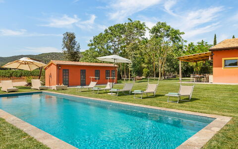 Casale Ansedonia 8+1: Zwembad, Landgoed, Tuin, Boerderij, Gazon, Landscaping, Backyard, Park, Hacienda, Eco Hotel