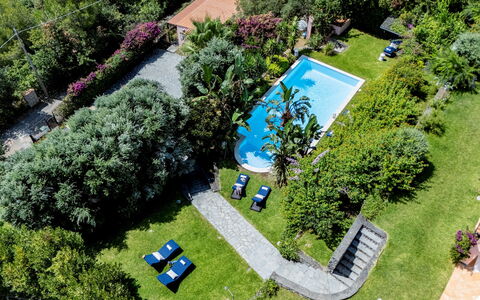Villa Bambù 9+2: Blauw, Zwembad, Toevlucht, Struik, Tuin, Vrije Tijd, Eco Hotel, Landscaping, Hacienda, Backyard