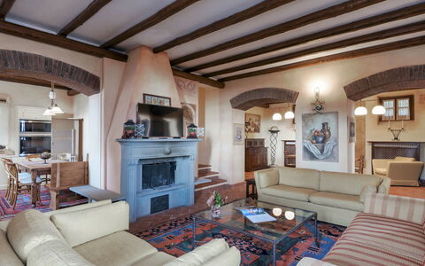 Tenuta Navelli 12+2: Meubilair, Interieur Ontwerp, Muur, Bankstel, Flooring, Hout, Plafond, Kamer, Verdieping, Woonkamer