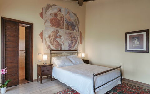 Tenuta Navelli 12+2: Muur, Meubilair, Interieur Ontwerp, Slaapkamer, Hout, Flooring, Bed, Verdieping, Laken, Plafond