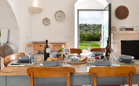 Trullo Luna 6+1: Meubilair, Tableware, Tafel, Keuken En Eettafel, Stoel, Eetkamer, Serveware, Interieur Ontwerp, Dishware