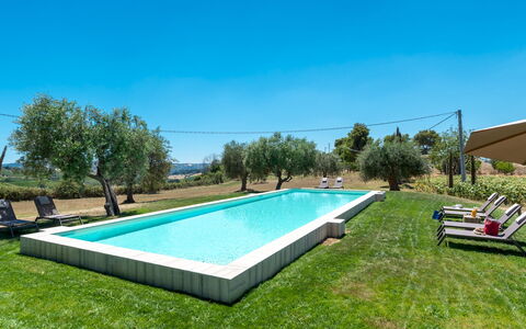 La Buona Maniera 10: Blauw, Zwembad, Landgoed, Hacienda, Boerderij, Toevlucht, Villa, Backyard, Landscaping, Eco Hotel