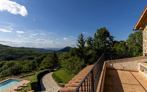 Poggio delle Lumie 6: Heuvel, Landschap, Heuvel Station, Bergketen, Vallei, Ridge, Eco Hotel, Buitenmeubels, Bergdorp