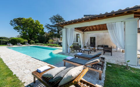 Villa Corte Sant'Anna 6+2: Zwembad, Meubilair, Toevlucht, Buitenmeubels, Huis, Landgoed, Waterpartij, Schaduw, Hacienda, Villa