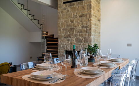 Villa Mamon 6+2: Meubilair, Interieur Ontwerp, Flooring, Hout, Stoel, Tafel, Keuken En Eettafel, Verdieping, Verlichting, Eetkamer