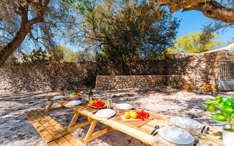 Masseria Grotta Antica 6+2: Schaduw, Tuin, Buitenmeubels, Buitentafel, Backyard