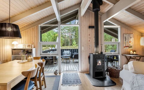 Pia - 685M from the Sea: Hout, Plafond, Huis, Verblijf, Blokhut, Woonkamer, Lichte Inrichting, Hardwood, Beits, Stoel