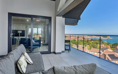 The Penthouse, Scarborough: Appartement, Zee, Balkon, Oceaan, Toevlucht, Penthouse