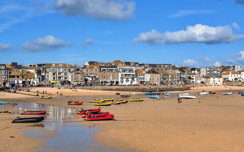 St. Ives 636: Zwemwater, Water, Strand, Kust, Horizon, Kust En Oceanic Landvormen, Zomer, Zee, Kust, Zand
