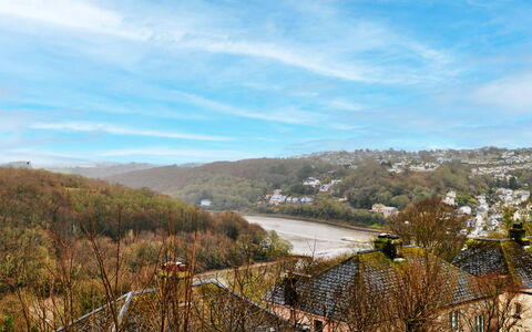 Looe Valley View: Vegetation, Heuvel, Natuurlijk Landschap, Hoogland, Landschap, Landelijk Gebied, Menselijke Nederzetting, Heuvel Station, Dorp, Vallei