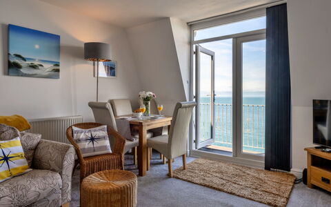 Sea Views Apartment in Ilfracombe: Zee, Oceaan, Stoel, Kust