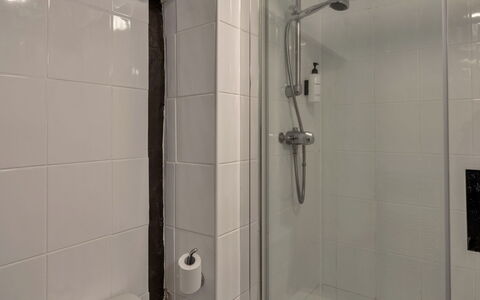 Trimstone Manor - Mill Apartment: Badkamer, Muur, Loodgieterswerkinrichting, Flooring, Verdieping, Douche, Interieur Ontwerp, Loodgieter, Douchekop, Kamer