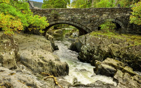 Dyffryn: Brug,  Felsen\, Stroom, Waterloop, Boogbrug, Landschap, Devil'S Bridge, Bedrock