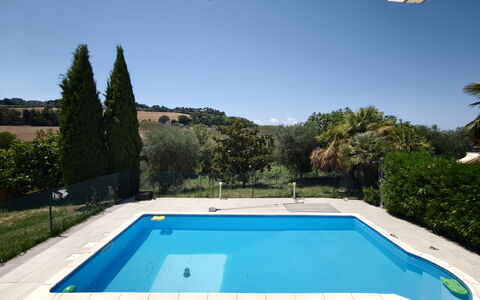 Tenuta Marino - Villa Privata Vista Vigneti con Pi: Zwembad, Blauw, Toevlucht, Samengesteld Materiaal, Schaduw, Buitenmeubels, Vrije Tijd, Eco Hotel, Backyard, Waterpartij